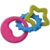 613ukepRLGL Pet Dog Bell Bone TPR Rubber Bite Teeth Cleaning Chew Toy Training Bell Toy