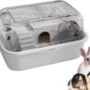 Hamster Cage Double clear pet cage panoramic view cage Hamsters Cage with Running Wheel Water