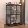 6298272a68dc66796dcebf70f4b841af.jpg_720x720q80 3 Level Large Space Pet Cage Foldable with 4 Wheels