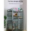 71Z5ZJiq1DL 3 Level Large Space Pet Cage Foldable with 4 Wheels