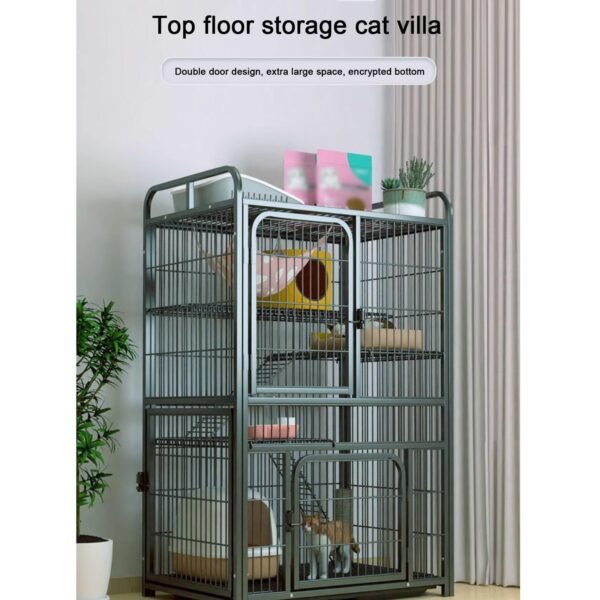 71Z5ZJiq1DL 3 Level Large Space Pet Cage Foldable with 4 Wheels