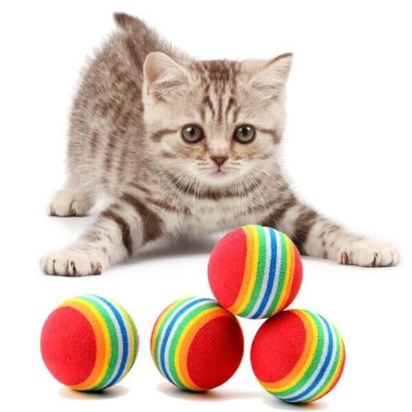 Pet Toy Ball Big Size For Cat Dog Fun Toys Bouncy Rainbow Ball