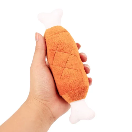my-11134207-7quky-ljeeoddggkli9d.webp Pet Toy Chicken Bone Plush Leg Dog Toy Cat Toy Soft Drumstick