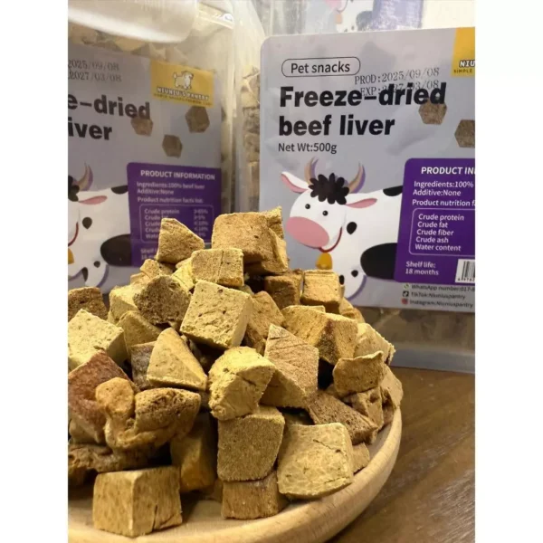 Niuniu s Pantry   Freeze Dried Beef Liver Cubes